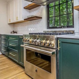 Kitchen with cabinets